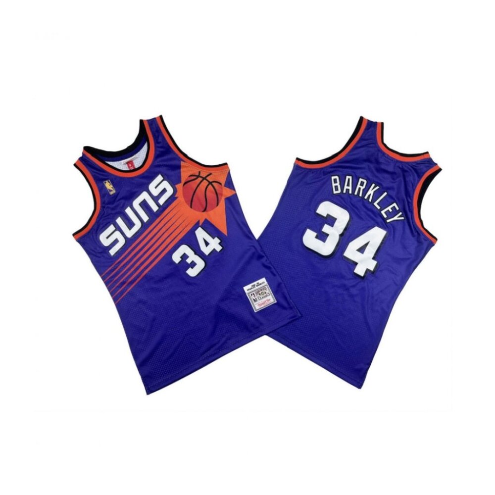 Mens Charles Barkley purple Stitched Jersey